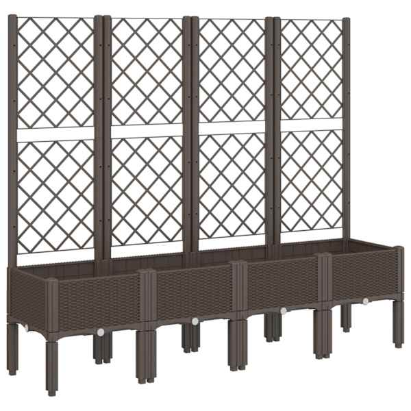 Taimekast võrega 160 × 40 × 142 cm, PP (polüpropüleen) – pruun