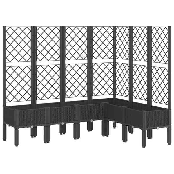 Taimekast võrega 160 × 120 × 142 cm, PP (polüpropüleen) – must