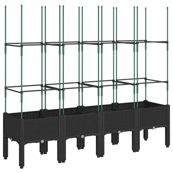 Taimekast võrega 160 × 40 × 142,5 cm, PP (polüpropüleen) – must