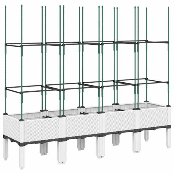 Taimekast võrega 160 × 40 × 142,5 cm, PP (polüpropüleen) – valge