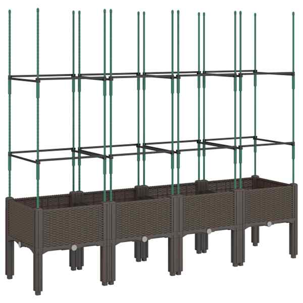 Taimekast võrega 160 × 40 × 142,5 cm, PP (polüpropüleen) – pruun
