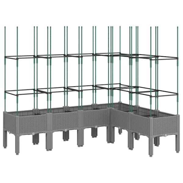 Taimekast võrega 160 × 120 × 142,5 cm, PP (polüpropüleen) – helehall