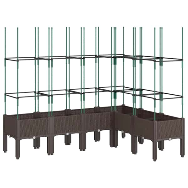 Taimekast võrega 160 × 120 × 142,5 cm, PP (polüpropüleen) – pruun