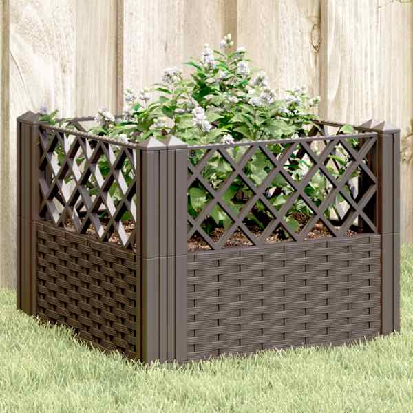 Taimekast 43,5 × 43,5 × 43,5 cm, PP (polüpropüleen) – pruun