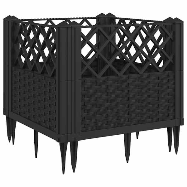 Taimekast 43,5 × 43,5 × 43,5 cm, PP (polüpropüleen) – must