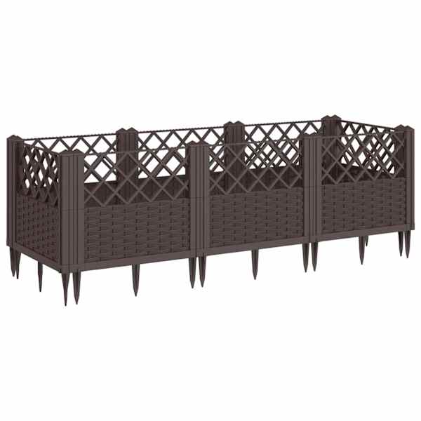 Taimekast 123,5 × 43,5 × 43,5 cm, PP (polüpropüleen) – pruun