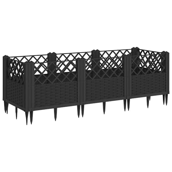 Taimekast 123,5 × 43,5 × 43,5 cm, PP (polüpropüleen) – must