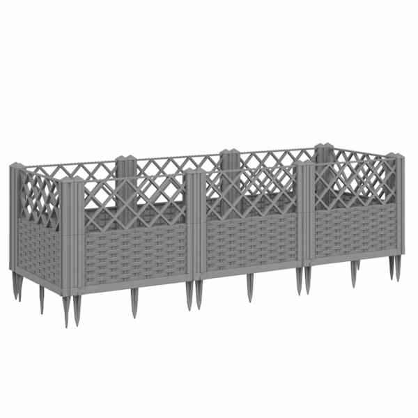 Taimekast 123,5 × 43,5 × 43,5 cm, PP (polüpropüleen) – helehall