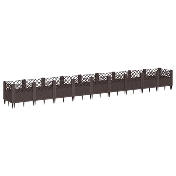 Taimekast 363,5 × 43,5 × 43,5 cm, PP (polüpropüleen) – pruun