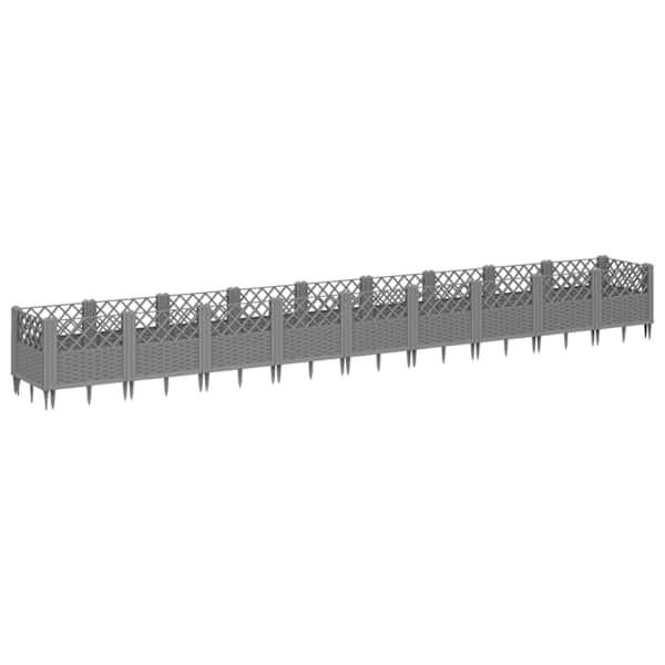 Taimekast 363,5 × 43,5 × 43,5 cm, PP (polüpropüleen) – helehall