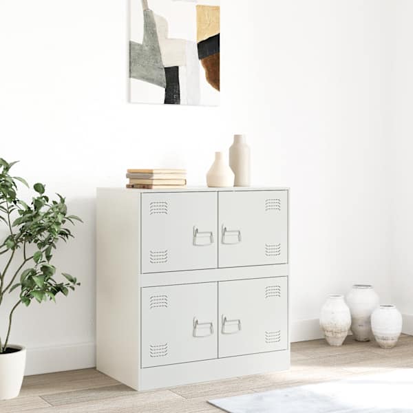 Puhvetkapp, valge, 67 × 39 × 73 cm, teras