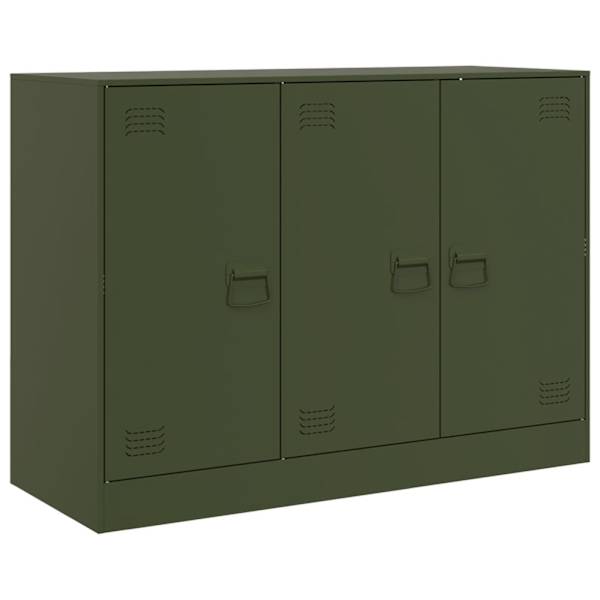 Puhvetkapp, oliiviroheline, 99 × 39 × 73 cm, teras