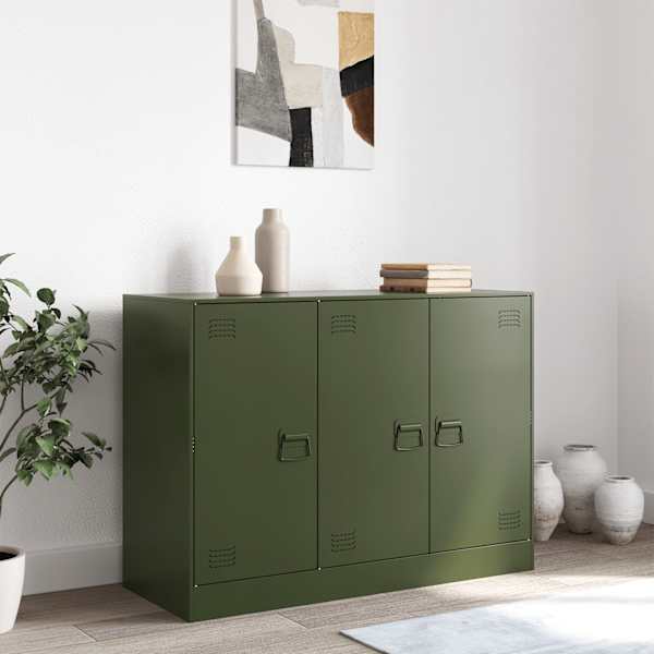 Puhvetkapp, oliiviroheline, 99 × 39 × 73 cm, teras