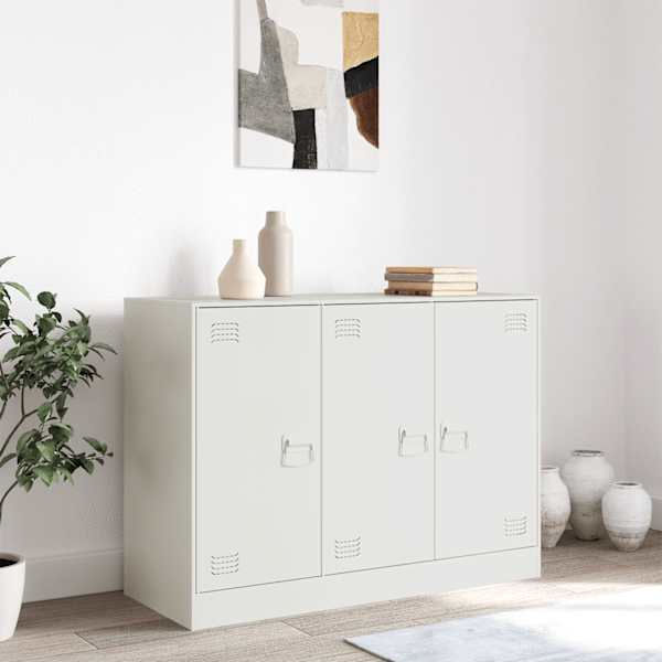 Puhvetkapp, valge, 99 × 39 × 73 cm, teras