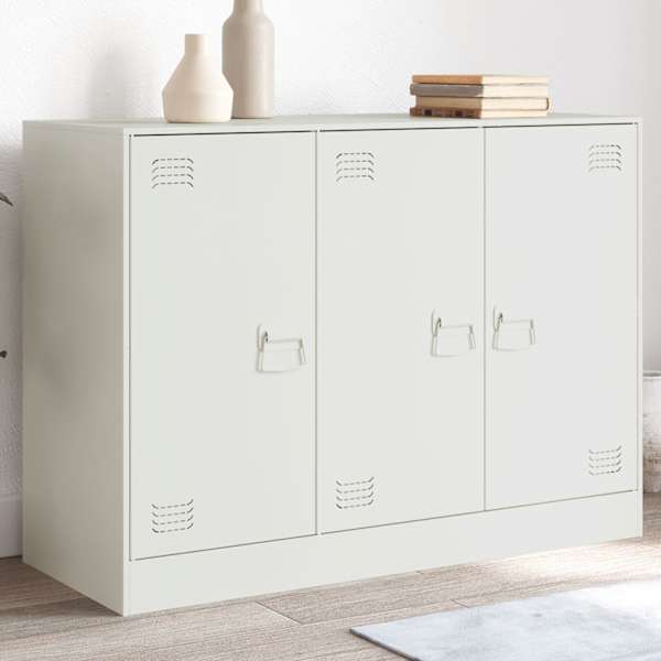 Puhvetkapp, valge, 99 × 39 × 73 cm, teras