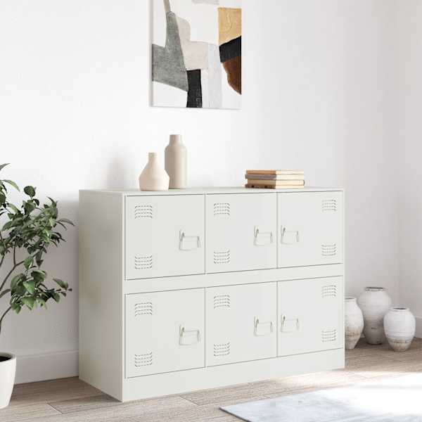 Puhvetkapp, valge, 99 × 39 × 73 cm, teras