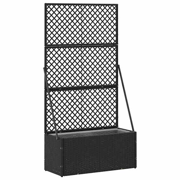 Taimekast 70 × 30 × 135 cm, metall – must