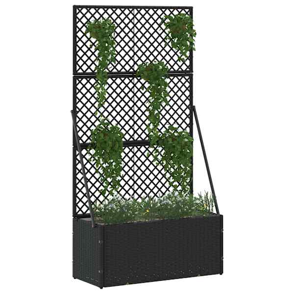 Taimekast 70 × 30 × 135 cm, metall – must