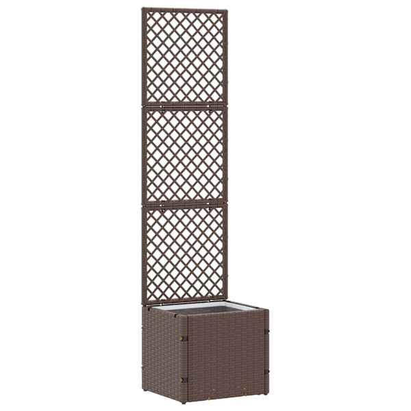 Taimekast 35 × 30 × 135 cm, metall – pruun