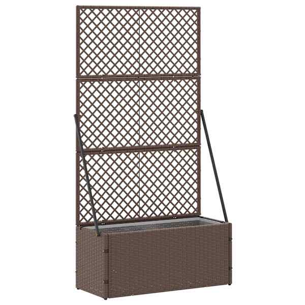 Taimekast 70 × 30 × 135 cm, metall – pruun