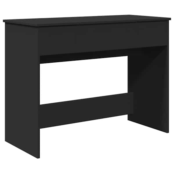 Peegliga tualettlaud, must, 100 × 45 × 76 cm