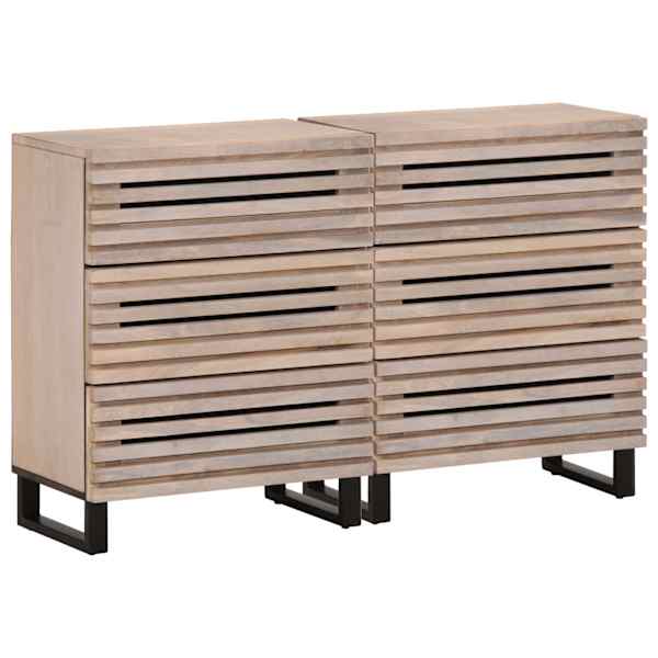 Puhvetkapid 2 tk, 60 × 34 × 75 cm, mangopuit