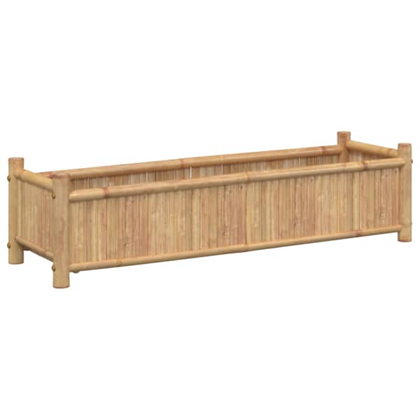 Taimekast 100 × 30 × 25 cm, naturaalse viimistlusega bambus
