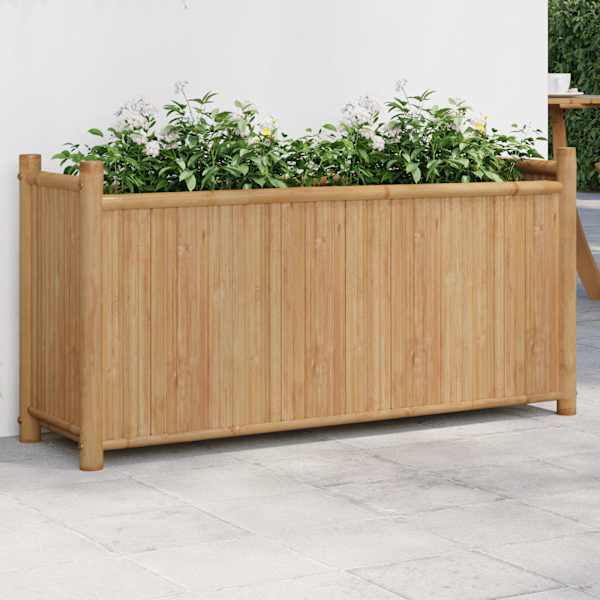 Taimekast 100 × 30 × 50 cm, naturaalse viimistlusega bambus