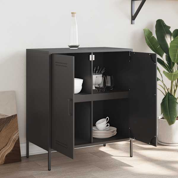 Puhvetkapp, must, 68 × 39 × 79 cm, teras