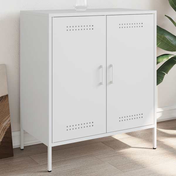 Puhvetkapp, valge, 68 × 39 × 79 cm, teras