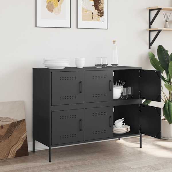Puhvetkapp, must, 100,5 × 39 × 79 cm, teras