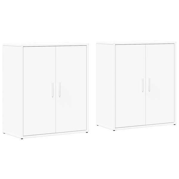 Puhvetkapid 2 tk, valge, 60 × 31 × 70 cm, tehispuit