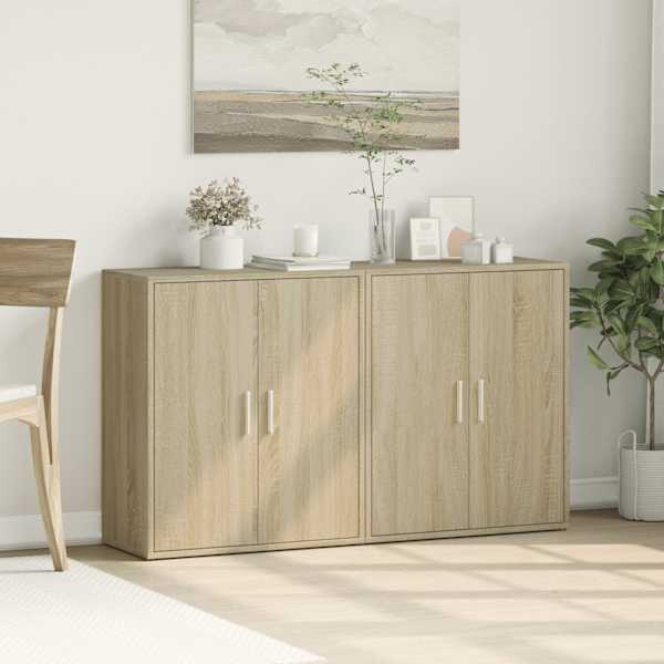 Puhvetkapid 2 tk, Sonoma tamm, 60 × 31 × 70 cm, tehispuit
