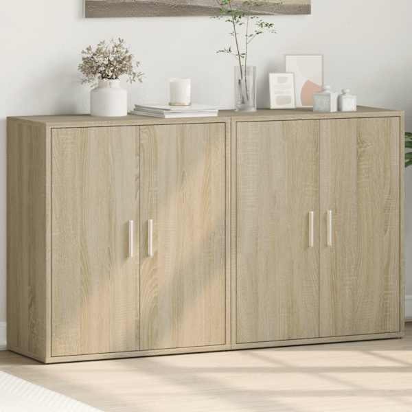 Puhvetkapid 2 tk, Sonoma tamm, 60 × 31 × 70 cm, tehispuit