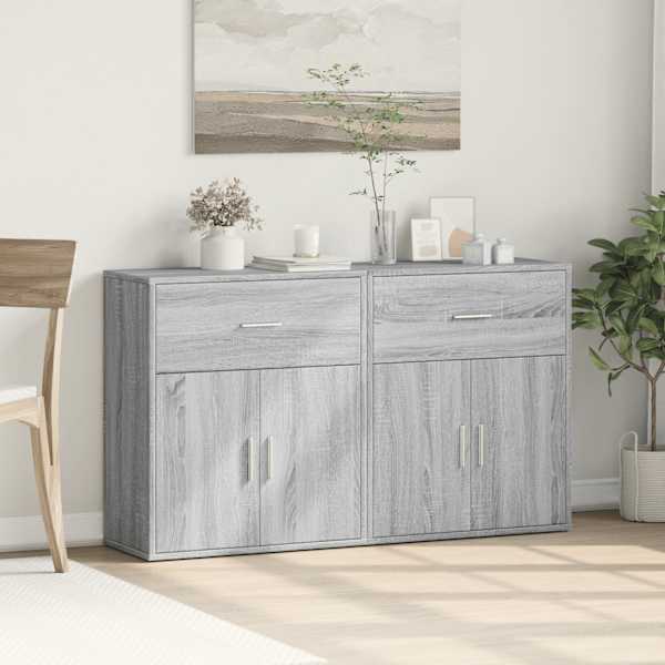 Puhvetkapid 2 tk, hall Sonoma tamm, 60 × 31 × 70 cm, tehispuit