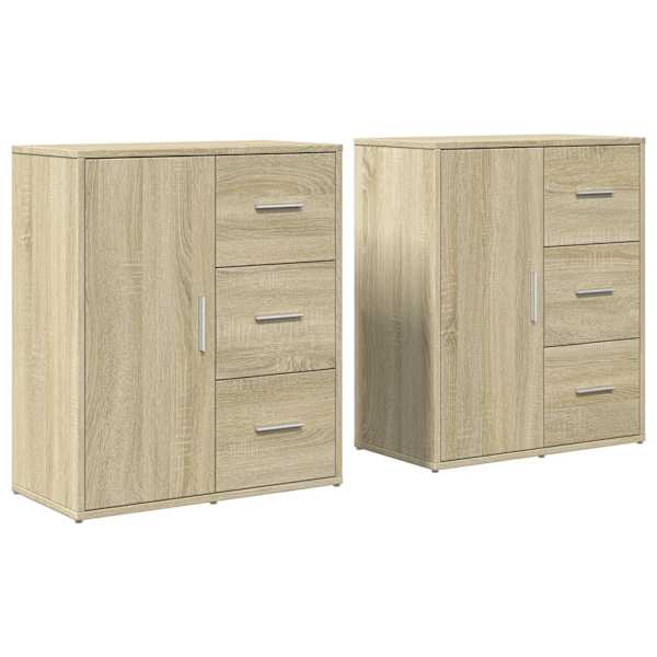 Puhvetkapid 2 tk, Sonoma tamm, 60 × 31 × 70 cm, tehispuit