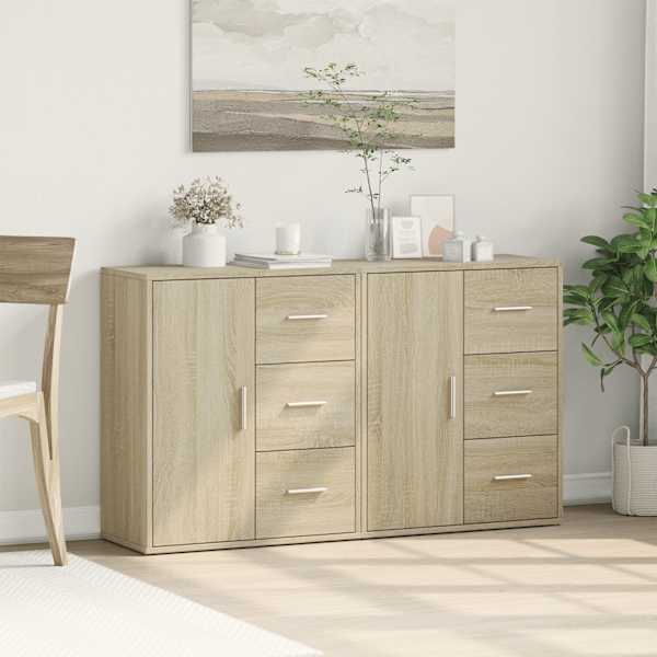 Puhvetkapid 2 tk, Sonoma tamm, 60 × 31 × 70 cm, tehispuit