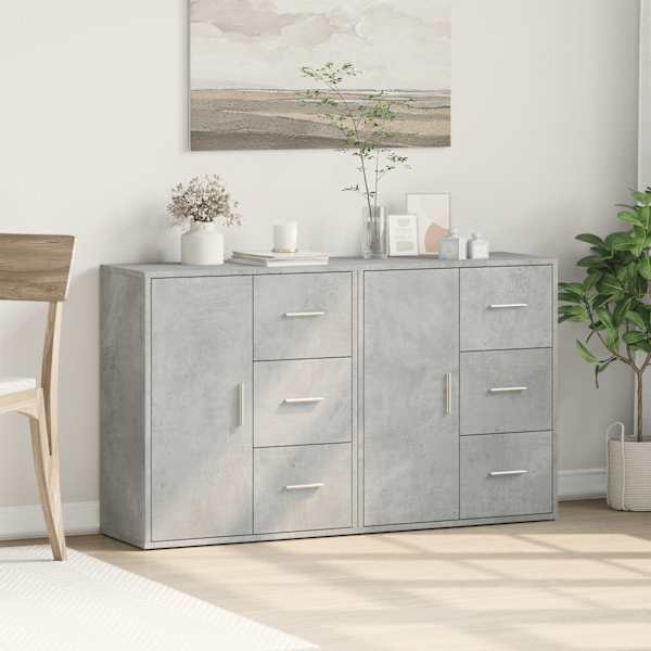 Puhvetkapid 2 tk, betoonhall, 60 × 31 × 70 cm, tehispuit