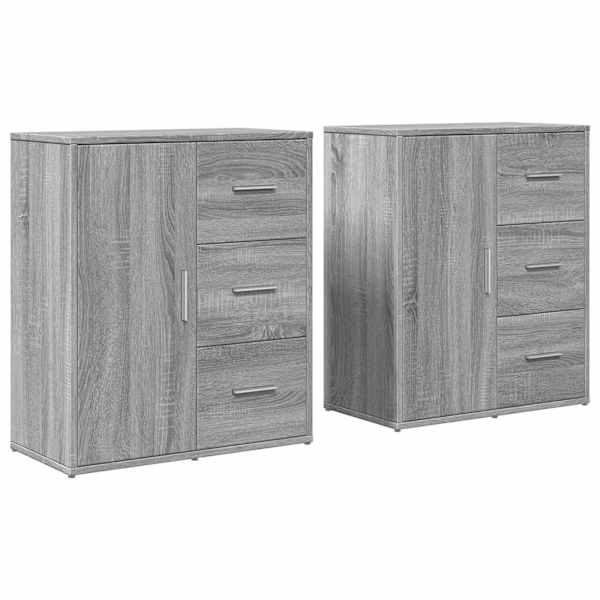 Puhvetkapid 2 tk, hall Sonoma tamm, 60 × 31 × 70 cm, tehispuit