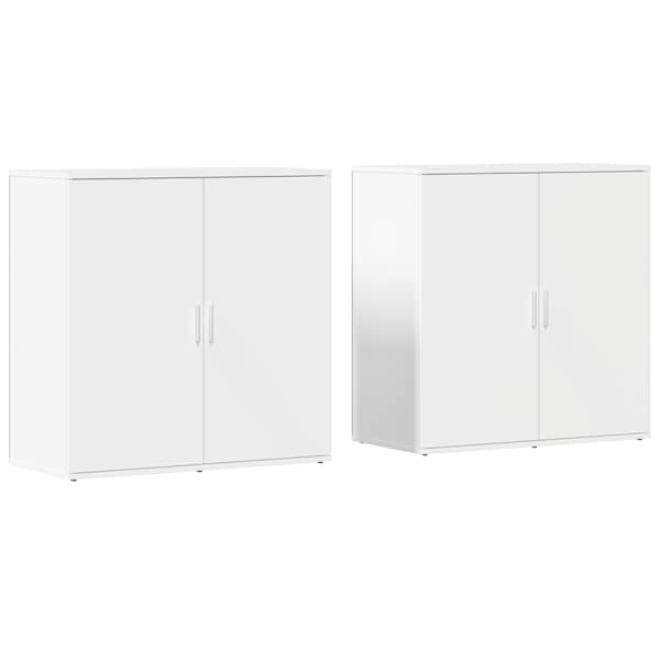 Puhvetkapid 2 tk, valge, 79 × 38 × 80 cm, tehispuit