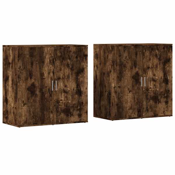 Puhvetkapid 2 tk, suitsutatud tamm, 79 × 38 × 80 cm, tehispuit