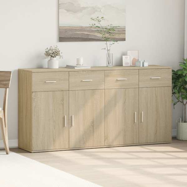 Puhvetkapid 2 tk, Sonoma tamm, 79 × 38 × 80 cm, tehispuit