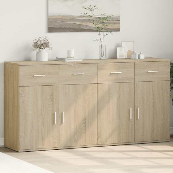 Puhvetkapid 2 tk, Sonoma tamm, 79 × 38 × 80 cm, tehispuit