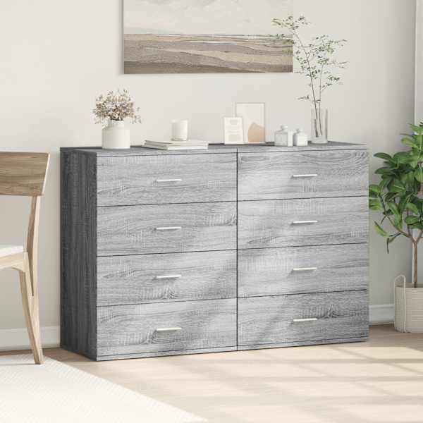 Puhvetkapid 2 tk, hall Sonoma tamm, 60 × 39 × 80 cm, tehispuit