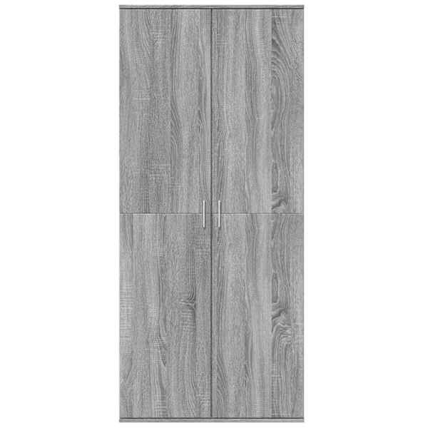 Kõrge kapp, hall Sonoma tamm, 80 × 35 × 180 cm, tehispuit