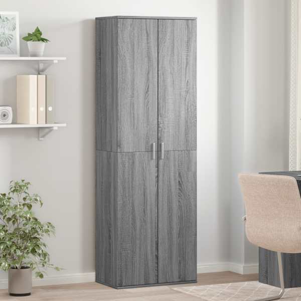Kõrge kapp, hall Sonoma tamm, 60 × 35 × 180 cm, tehispuit