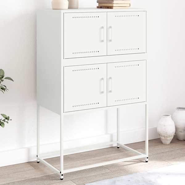 Puhvetkapp, valge, 68,5 × 38,5 × 107 cm, teras