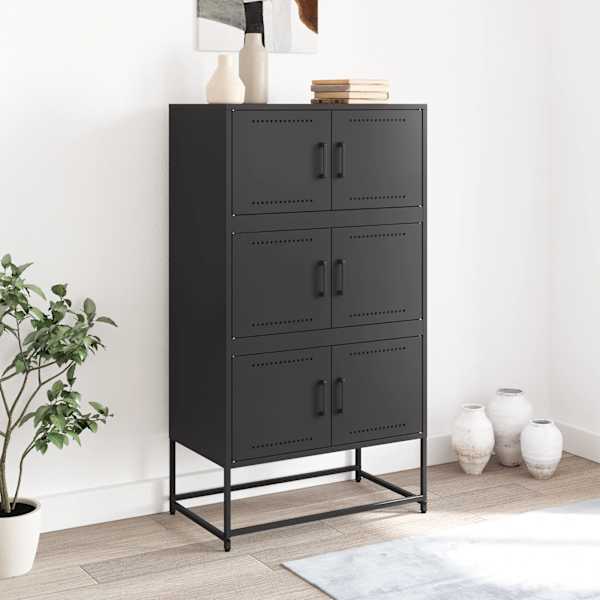 Puhvetkapp, must, 68,5 × 38,5 × 123,5 cm, teras