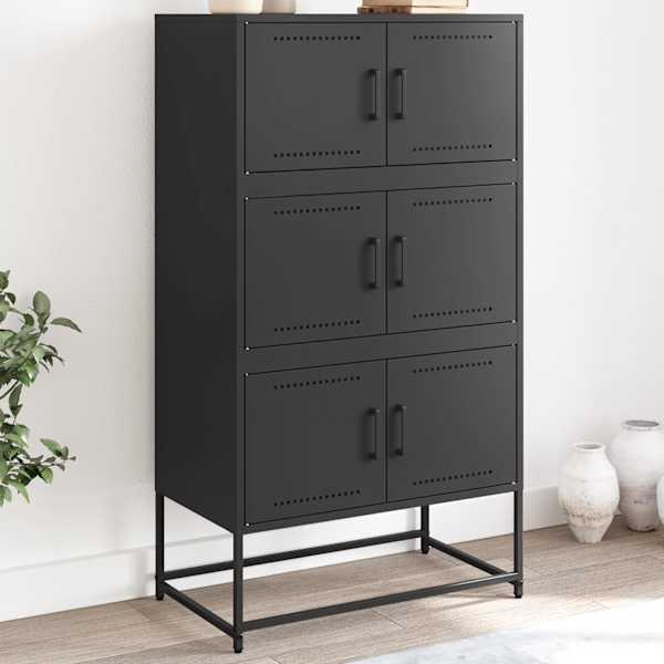 Puhvetkapp, must, 68,5 × 38,5 × 123,5 cm, teras