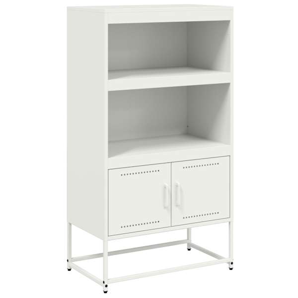 Kõrge kapp, valge, 68,5 × 38,5 × 123,5 cm, teras